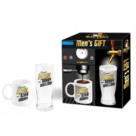  BGtech Herren-Geschenkset, Becher und Glas