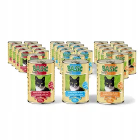  BASIC MIX 3 FLAVOURS Nassfutter für Katzen 30x415g
