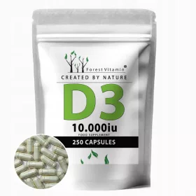   Forest Vitamin® Vitamin D3 10.000 IU - 250 Kapseln zur Stärkung von Knochen und Immunsystem