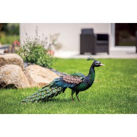 Metallfigur aus Metall, Pfau, Gartendekoration