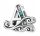  Charms BUCHSTABE BUCHSTABE A PAVE ORNAMENT s925