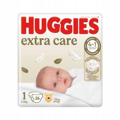  HUGGIES Extra Care 1 Windeln 2-5 kg, 26 Stück