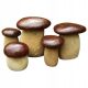  Pilzfiguren aus Gartensteinen, 5er-Set