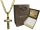  Goldene Panzerkette 3,30 mm, komplett mit Kreuz PR 585, kostenlose Gravur