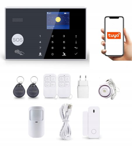 DRAHTLOSER ALARM LCD 2,4' GSM WiFi TUYA SMART IN POLNISCH