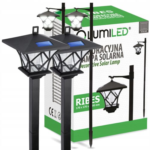  Lumiled Solarlampe, schwarz, 155 cm, 2 Stk.
