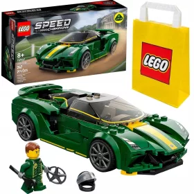   LEGO Speed Champions 76907 Lotus Evija + LEGO Papiertüte 6315786 gelb 24x8x18 cm
