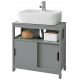  SoBuy Badezimmerschrank für Waschbecken FRG128-SG