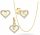  Goldset mit Rolo-Kettenohrringen für Damen, 585er Gold