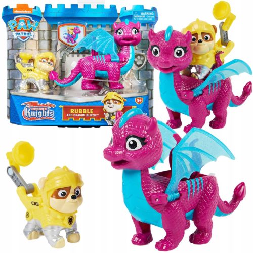  PAW PATROL KNIGHTS RUBBLE UND DRAGON BLIZZIE FIGUR