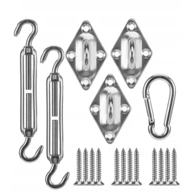  Gartensegel 400 x 400 cm aus Metall