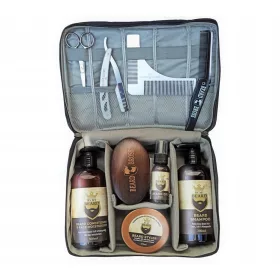  Bart-Set, Rasiertasche, Kosmetiketui, Schere