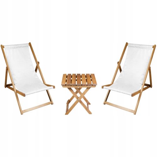 Sonnenliegen und Garten und Terrasse Meblo-Styl Liegestuhl, weißes Holz