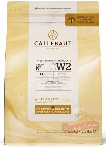 Callebaut Velvet Weiße Belgische Schokoladenpastillen 2,5kg