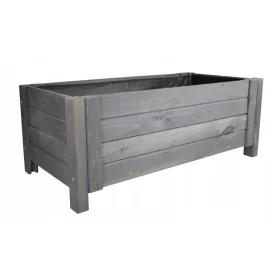    WickerWorks Blumentopf 79 cm x 38 x 29 cm Durchmesser 45 cm Holztöne in Grau und Silber