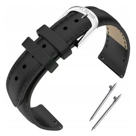  18 mm Smartwatch-Armband mit G. Rossi-Logo – Schwarz