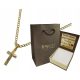  Goldene Herren-Rüstungskette 2,50 mm mit Kreuz PR 585 Kostenlose Gravur