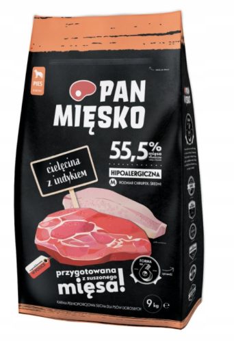  PAN MEAT Trockenfutter Kalbfleisch Truthahn 9kg + GRATIS