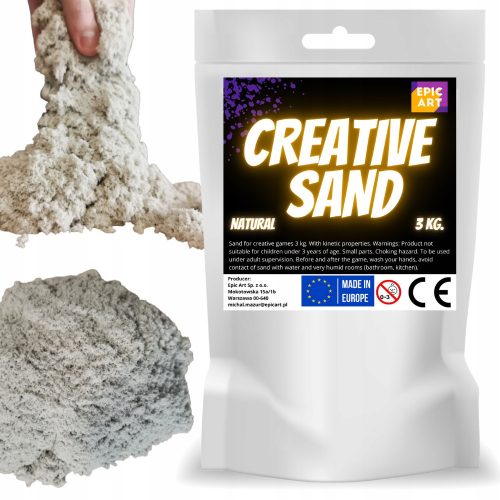  Kinetischer Sand - Kreativsand Natur 3 kg.