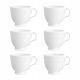 Tasse und Untertasse für Kaffee und Tee MariaPaula Tasse Weißporzellan 350 ml 6-tlg.