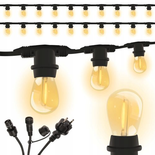 Gartenlichtergirlande Lumiled-Girlande 2000 cm Netz