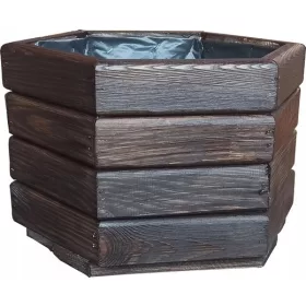    DreFko Blumentopf 40 cm x 34 x 26 cm Durchmesser 40 cm Palisanderholz