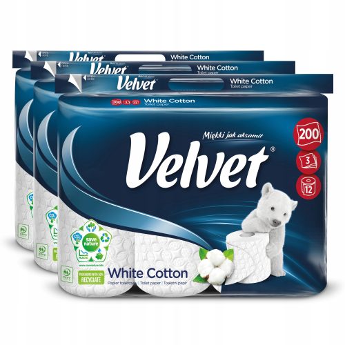 Klopapier Samt-Toilettenpapier ohne Duft, 36 Stück.