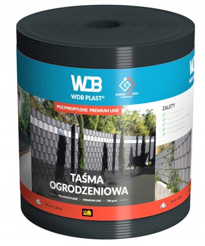 Schattiernetz für Zaun - WDB Plast Premium Line Zaunband Polypropylen 0,19x26 m
