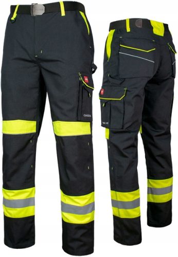 ART.MAS lange Arbeitshose CLASSIC-VIS hüftlange reflektierende Arbeitshose, Größe 48