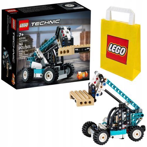  LEGO Technic Teleskoplader 42133 + LEGO Papiertüte 6315786 gelb 24x8x18 cm