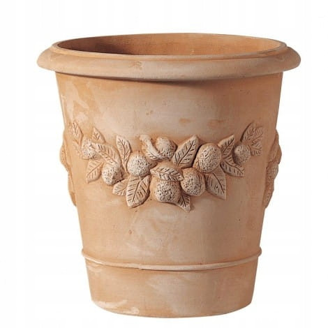  Polnix-Blumentopf, 55 cm x 54 x 55 cm, Durchmesser 54 cm, Keramik in Braun- und Beigetönen