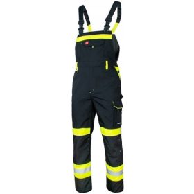   ART.MAS lange Arbeitshose CLASSIC VIS reflektierende Latzhose, Größe 46