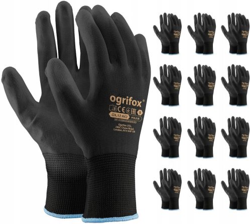 Ogrifox SPECTO OX-POLIUR BB Handschuhe, Polyurethan beschichtet, Größe 7 - S, 12 Paar