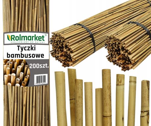 Gartenpfähle für Pflanzen Rolmarket Bambusstange 120 cm x 8 mm 200 Stk.