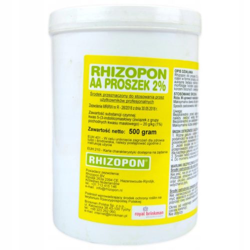 Rhizopon AA 2% Wurzelstimulator Pulver zur Pflanzenentwicklung, 500g