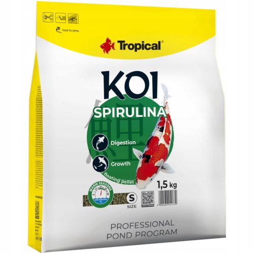  Tropical Koi Spirulina Pellet S Fischfutter 1,5 kg