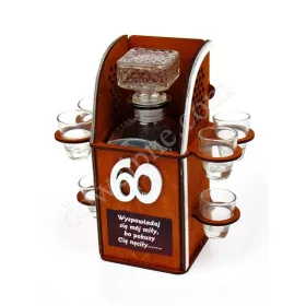  Karaffe Beichtgläser für 60-Jährige