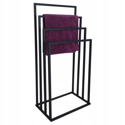 Badezimmer-Kleiderbügel Freistehende Bar Szpak 45x94 cm schwarz