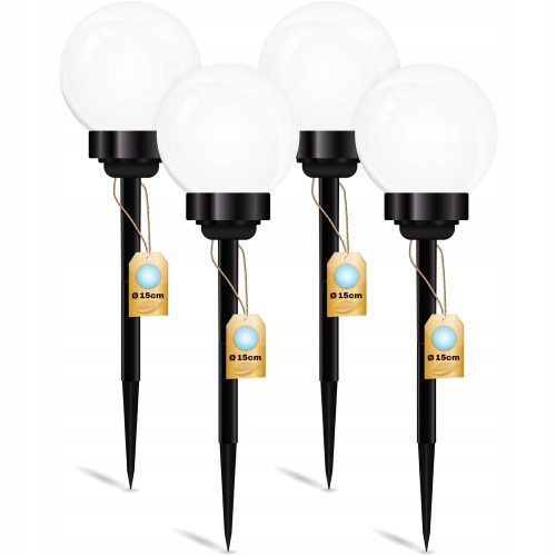  NNLED Solarlampe, weiß, 53 cm, 4 Stk.