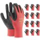 Ogrifox Handschuhe OGRIFOX OX-LATEKS BLUE beschichtete Arbeitshandschuhe Größe 8 - M 12 Paar