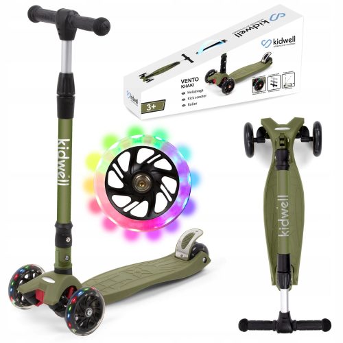  Kidwell HUBAVEN01A3 Dreiradroller Schwarz, Grün