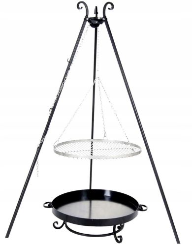  GARTENGRILL DREIBEIN INOX ROST + KAMIN 60CM
