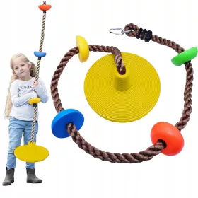   Gartenschaukelsitz Kletterseilschaukel für Kinder 45110 Gelb
