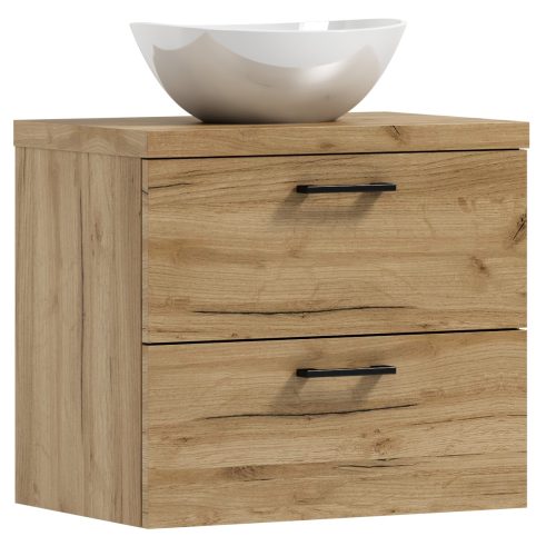 LUNA 50 Badezimmerschrank mit Arbeitsplatte und Waschbecken
