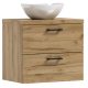LUNA 50 Badezimmerschrank mit Arbeitsplatte und Waschbecken
