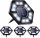  Elworld eingebettete Solarlampe Silber 14 cm 4 Stk.