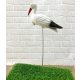  Künstlicher Vogel - Kunststoff STORCH, Drahtbeine, 60 cm