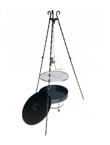  Gartengrill Dreibein Chromrost + Feuerstelle 60cm