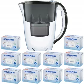  Aquaphor Amethyst Filterkanne 2,8 l, schwarz