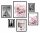 Bilder an der Wand 6x RAHMEN BILD POSTER RAHMEN PARIS FLOWERS TOWER
